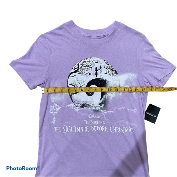 Disney Nightmare Before Christmas Jack and Sally Light Purple T-Shirt NWT - Picture 4 of 15
